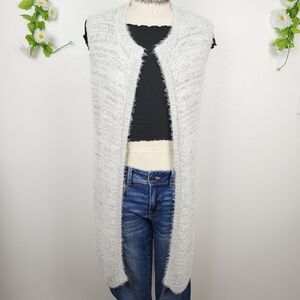 Absolutely Famous Cardigan Soft Off White Fuzzy Sz XL